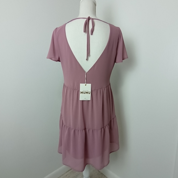 Show Me Your MuMu Cia Mini Dress Antique Rose Small - Picture 4 of 7